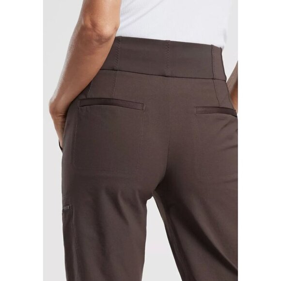 Athleta Wander Hybrid Pant Walnut Brown-sz 6 - Picture 4 of 15